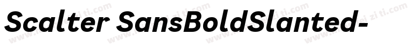 Scalter SansBoldSlanted字体转换